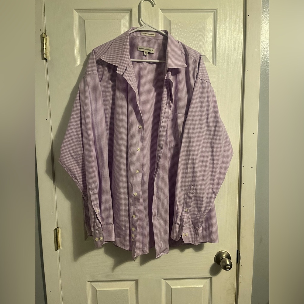 Pronto Uomo Lavender Checkered Button Down Shirt